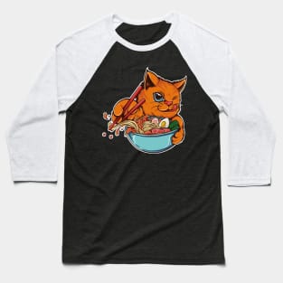 cat and ramen Baseball T-Shirt